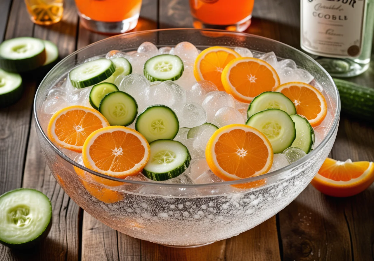 Gin, Aperol and Prosecco Punch