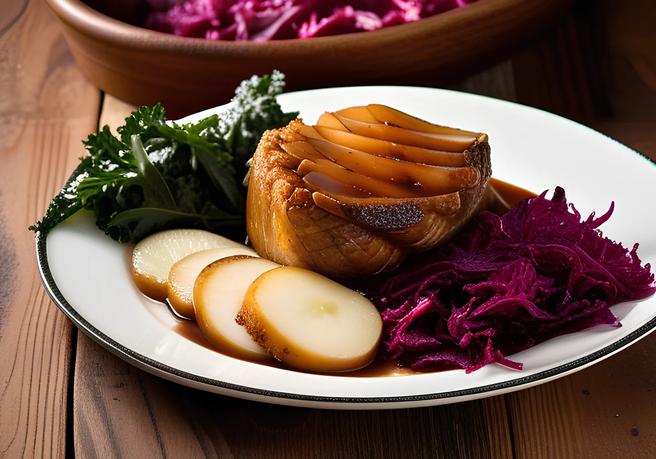 Goose with Meat Filling