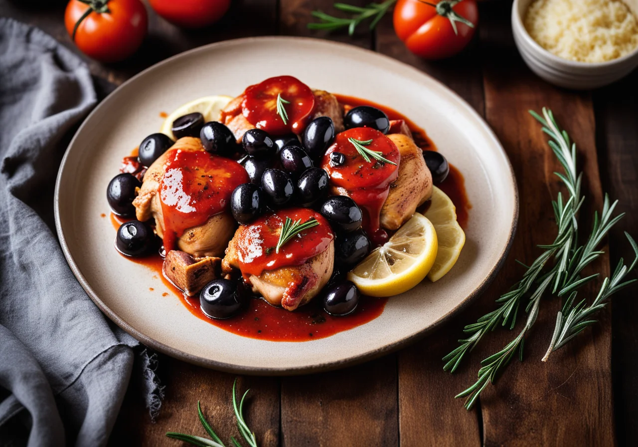 Braised Chicken Thighs in Tomato Sauce