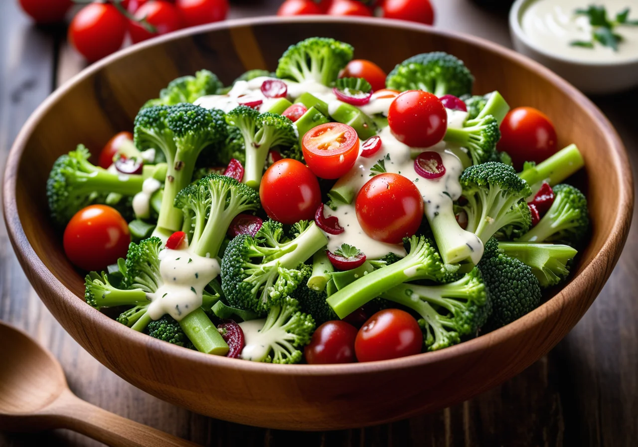 Broccoli Salad with Yogurt Dressing