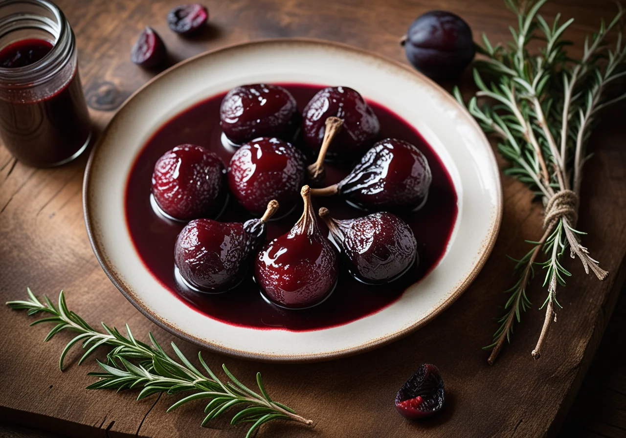 Goose legs with dried plums