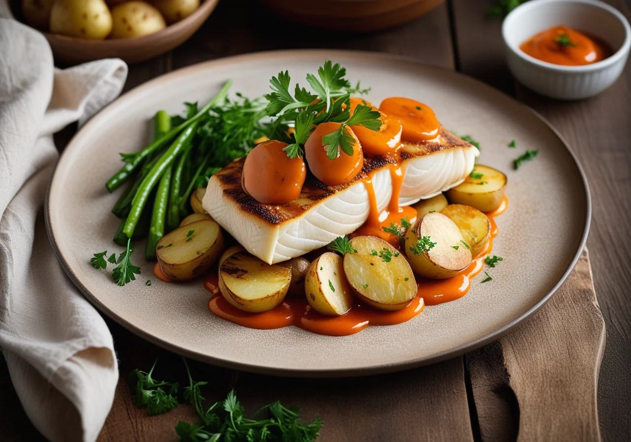 Pike Perch with Paprika Sauce