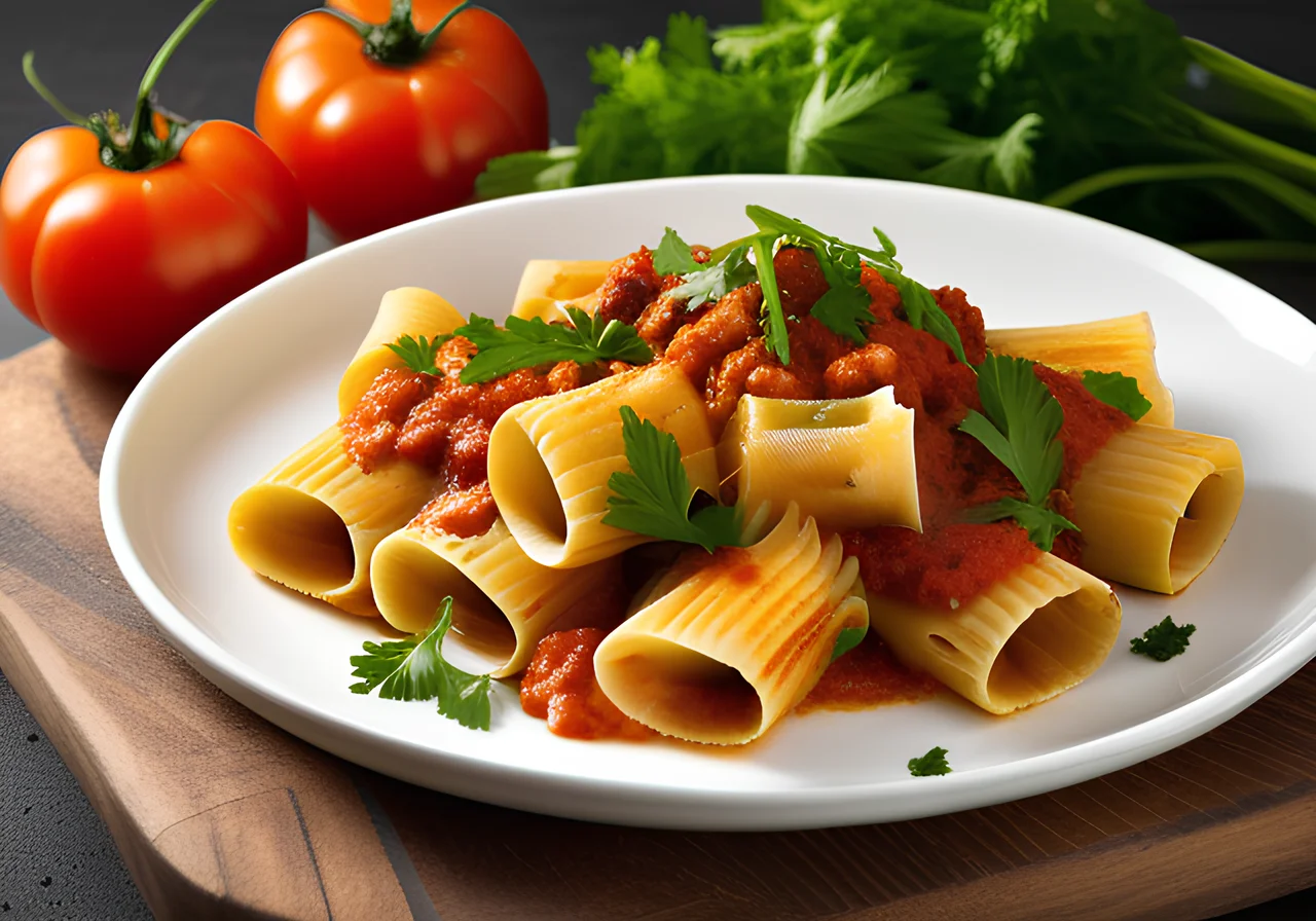 Rigatoni al forno with Beef and Mozzarella