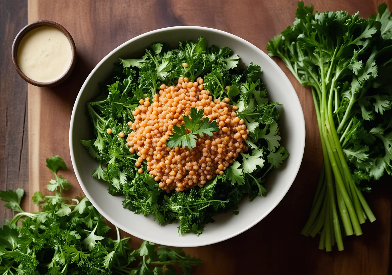 Linsen-Blattsalat