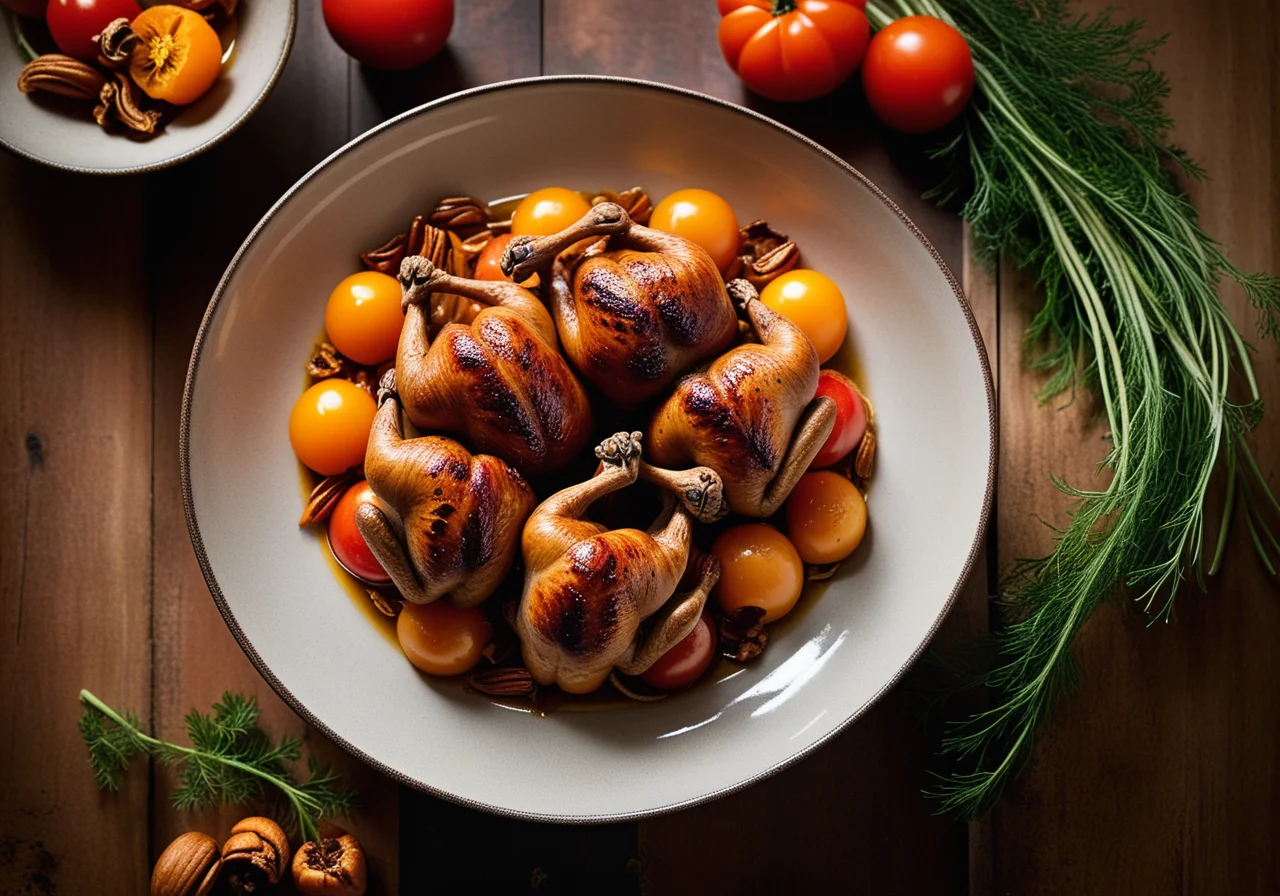 Quail with Vegetables