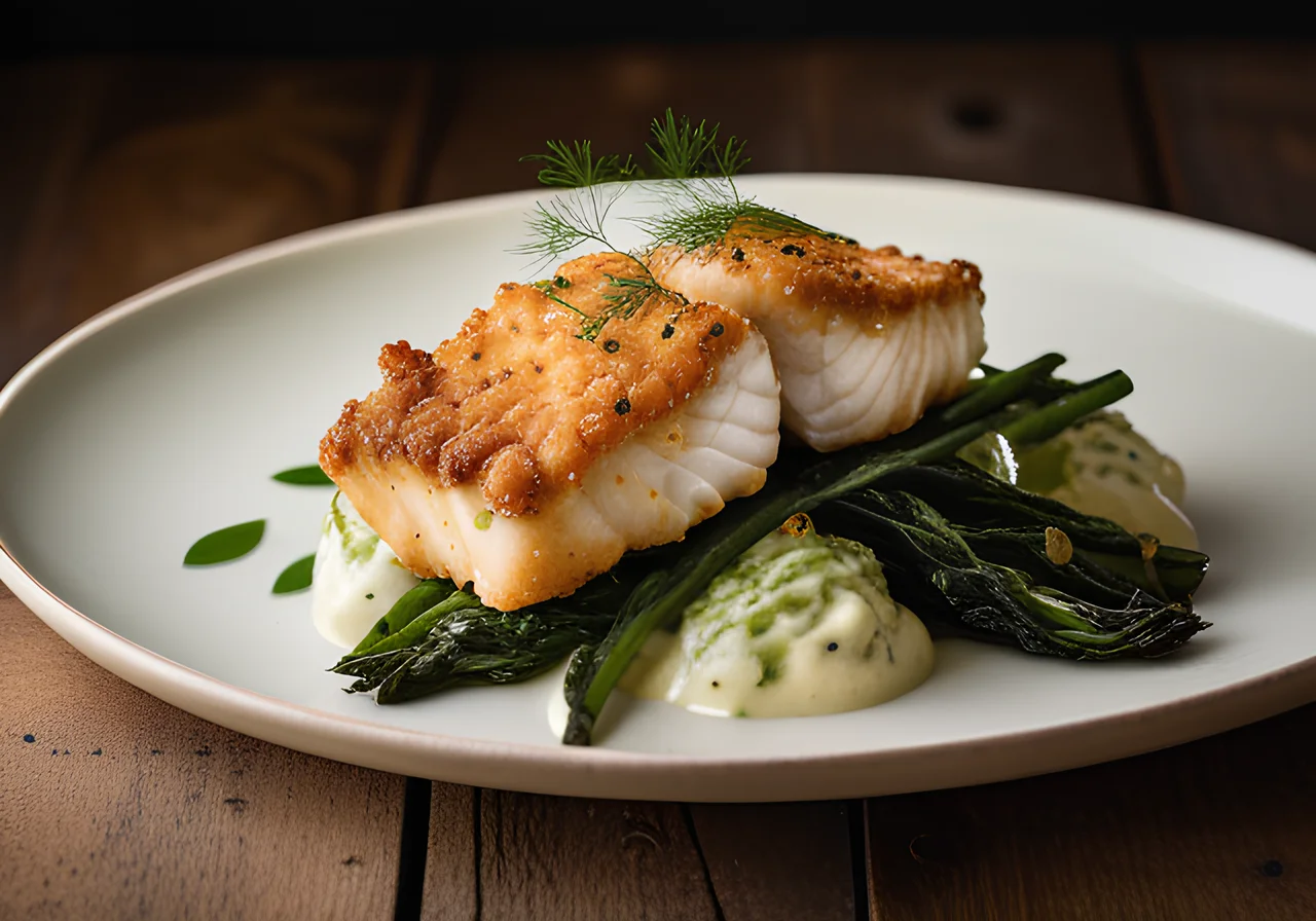 Lingcod on Caraway Cabbage