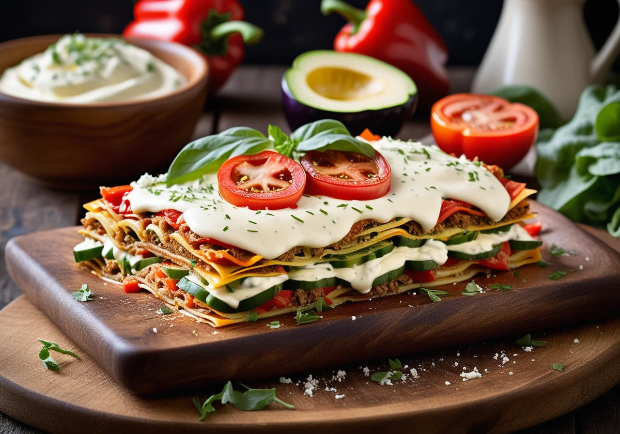 Vegetarian Lasagna with Rapunzel Tomato Salad