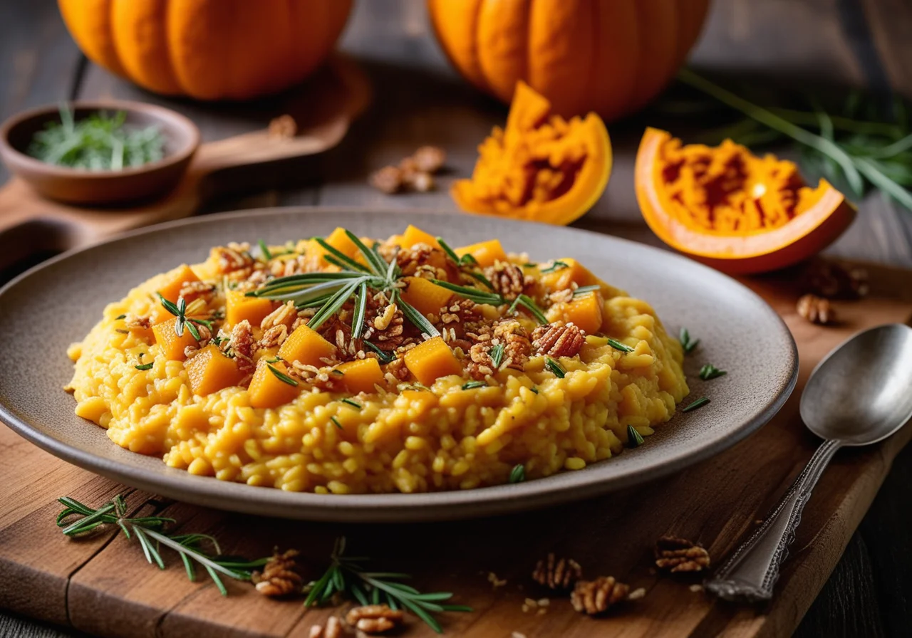 Pumpkin Risotto with Amarettini