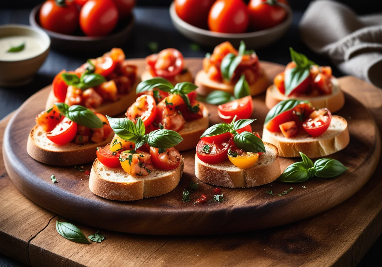 Bruschetta with Scampi