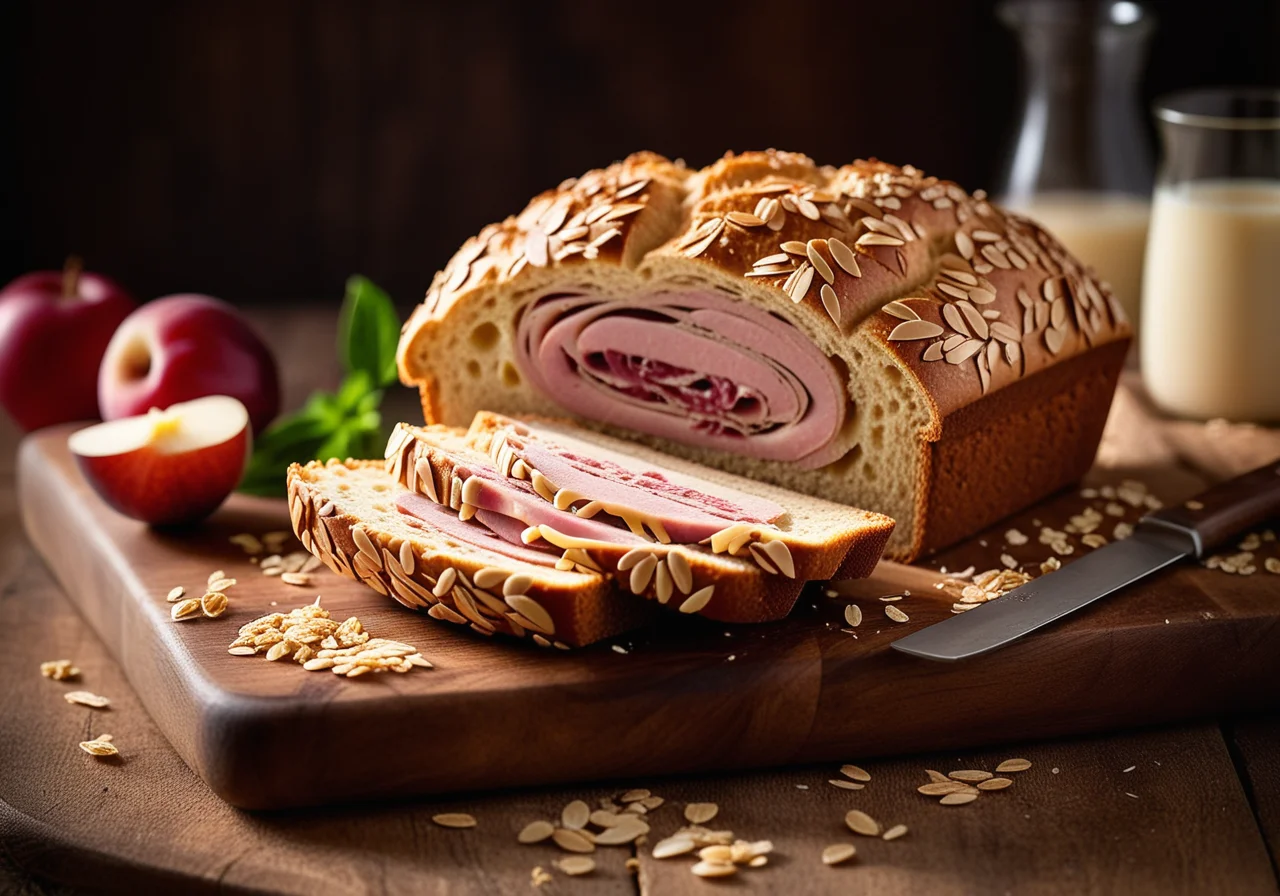 Bread with Cheese- Turkey Ham Filling
