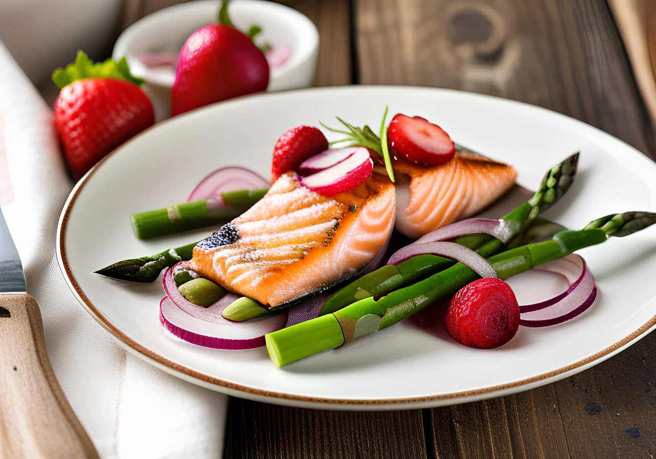 Asparagus Salad with Salmon