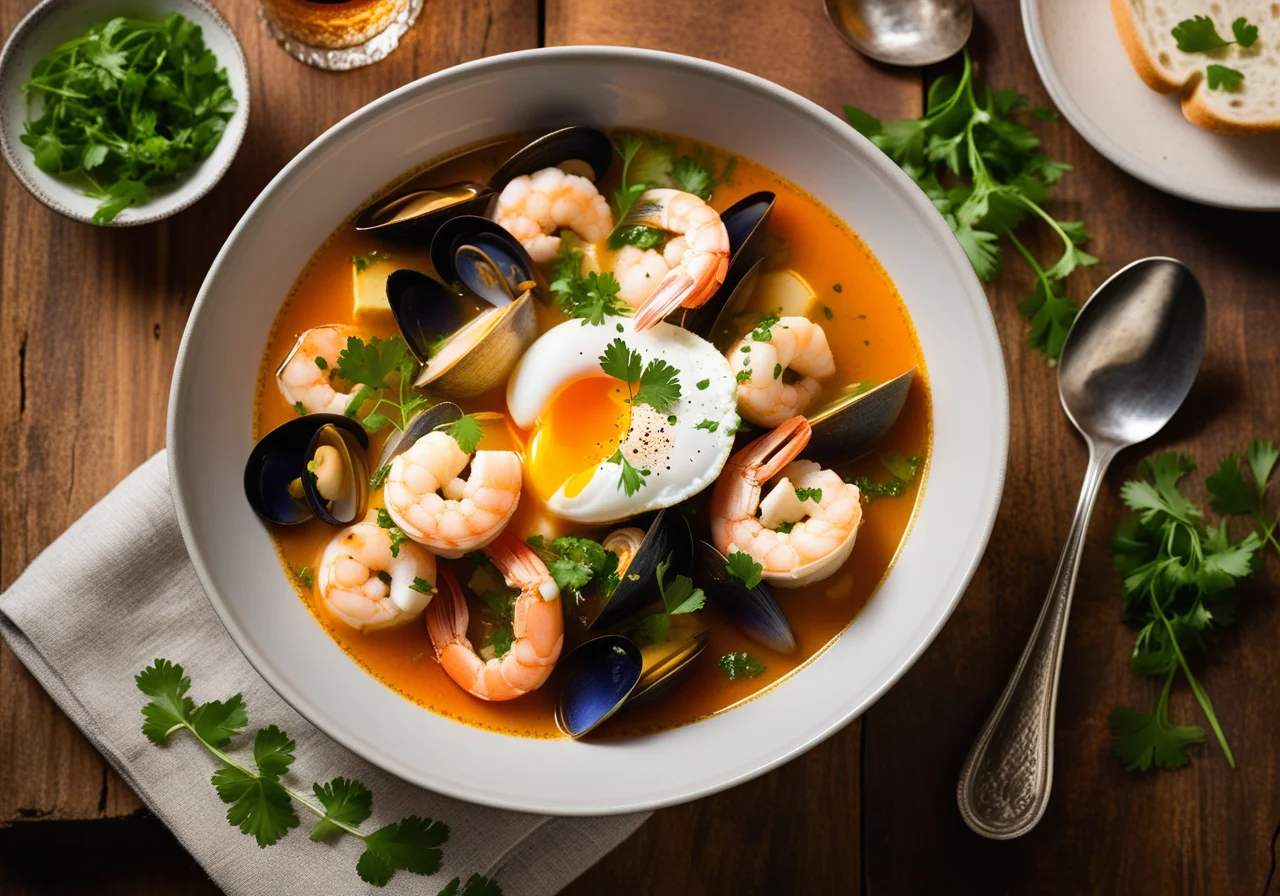 Seafood Soup with Coriander