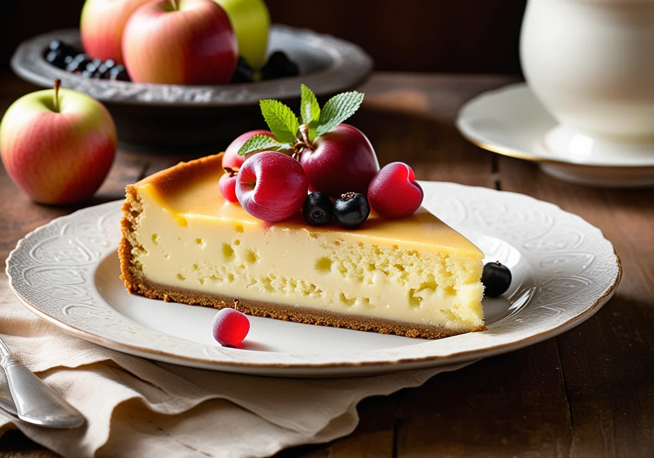 Cheese Apple Cake with Currants