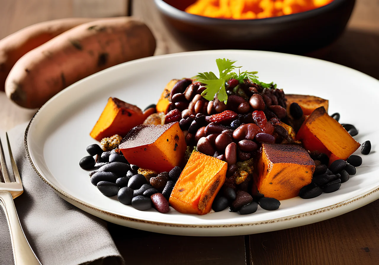 Jerk-Curry with Sweet Potato and Black Beans