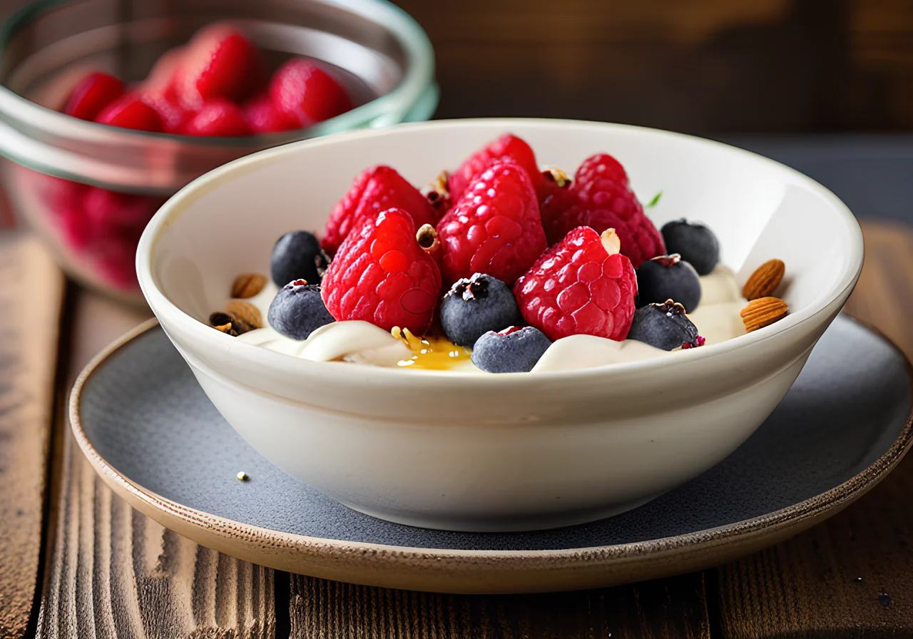 Breakfast Bowl with Crumbly Cream Cheese
