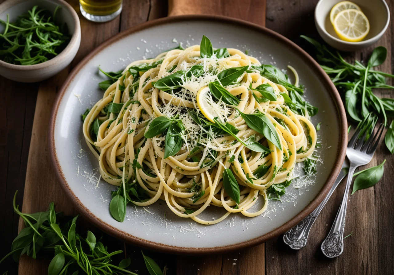 Linguine with Arugula