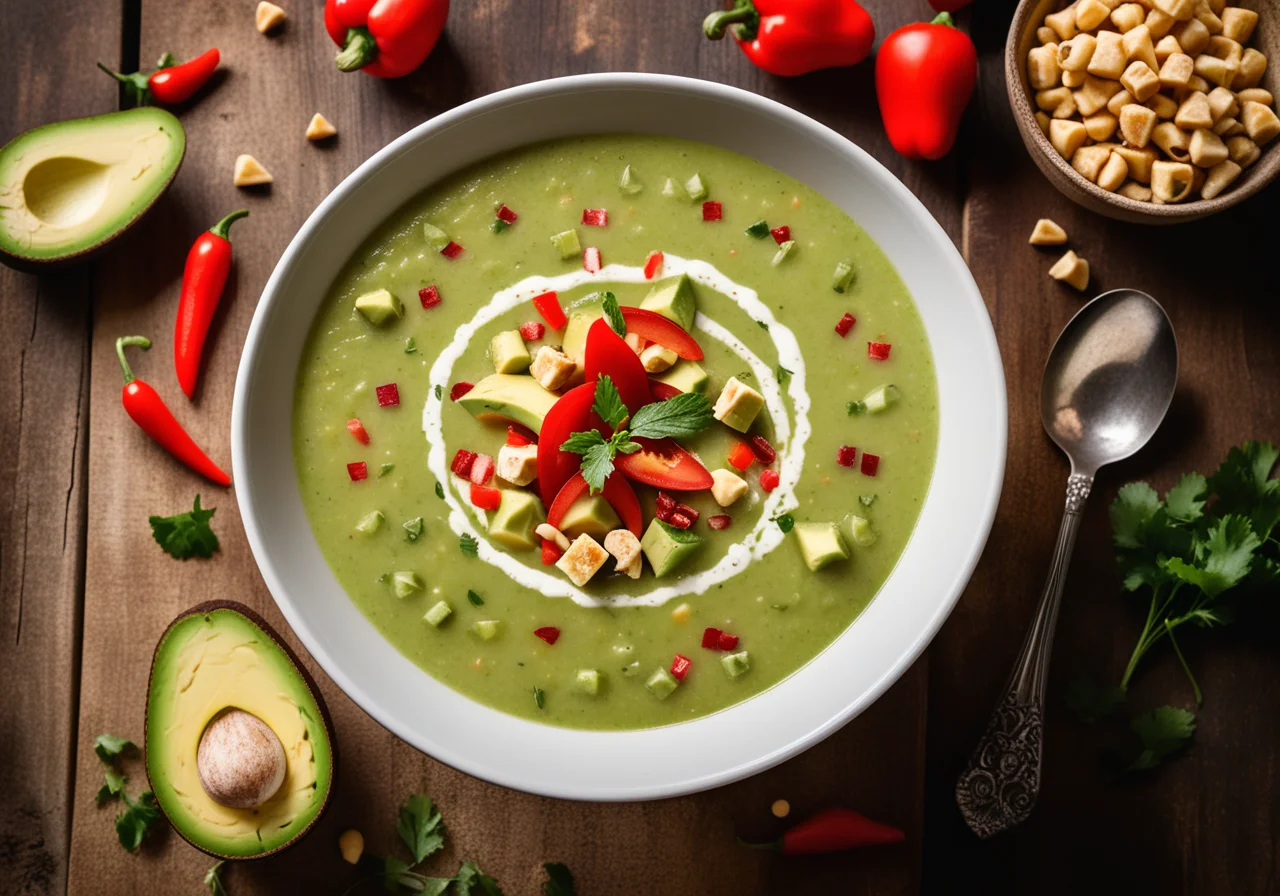 Quick Vegetable Soup with Avocado