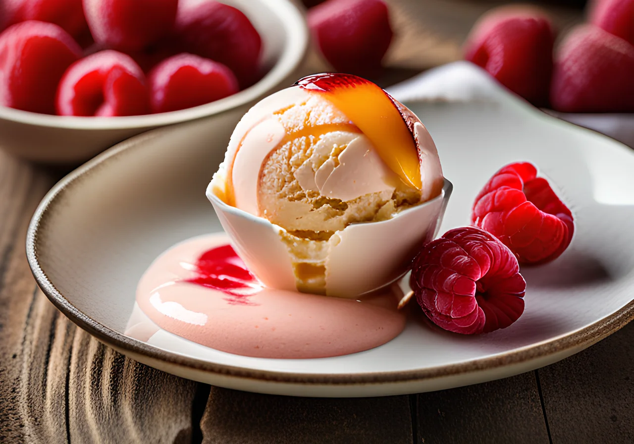 Yogurt Nectarine Ice Cream