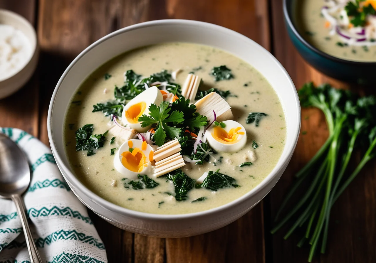Mangold-Kokossuppe mit Hähnchen