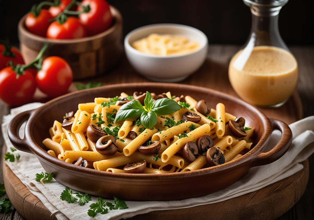 Baked Pasta with Mushrooms
