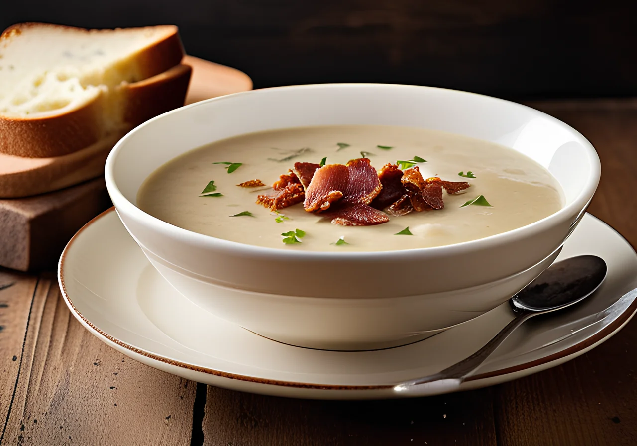 Potato-Mushroom Soup with Bacon
