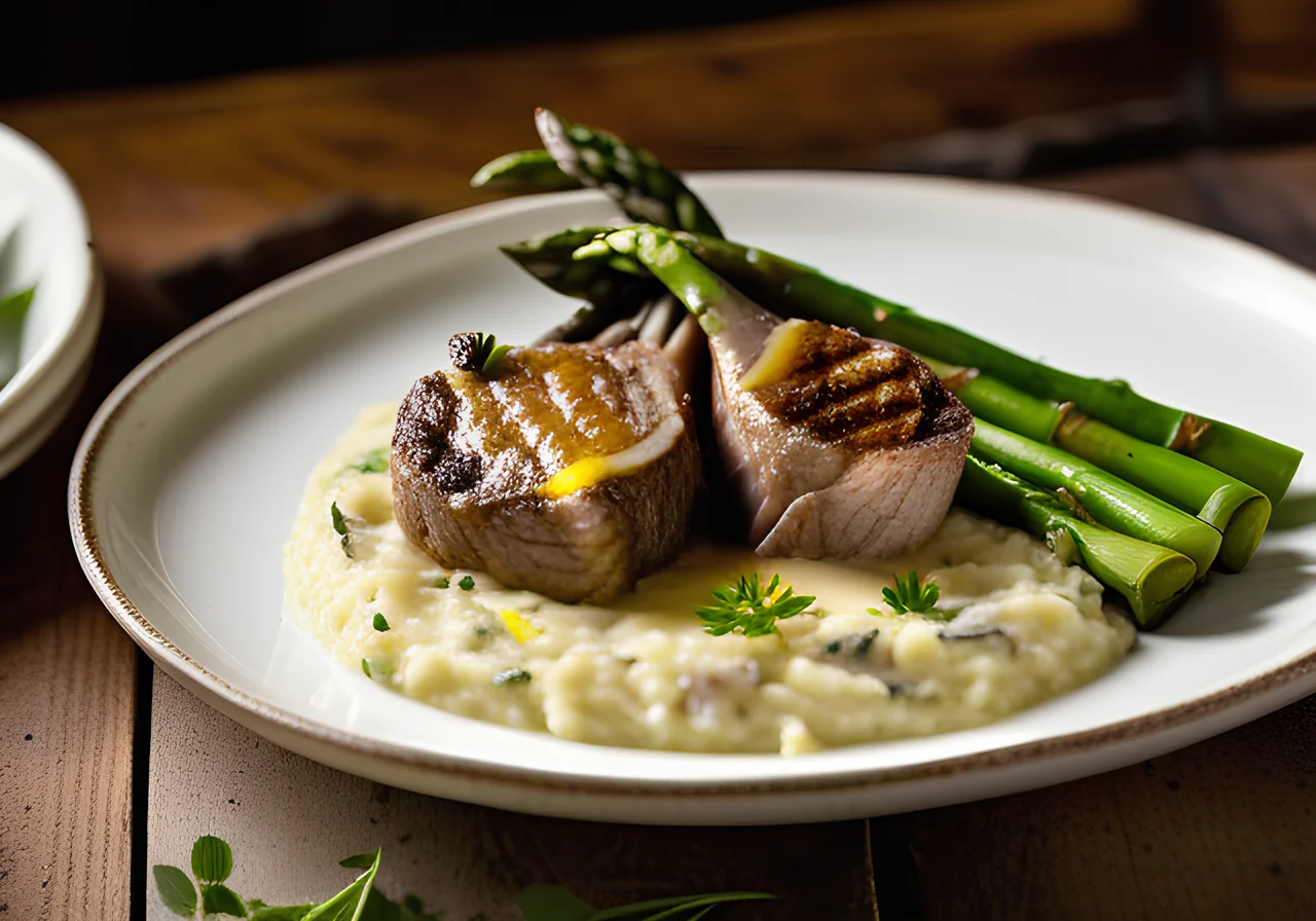Risotto with Asparagus and Lamb