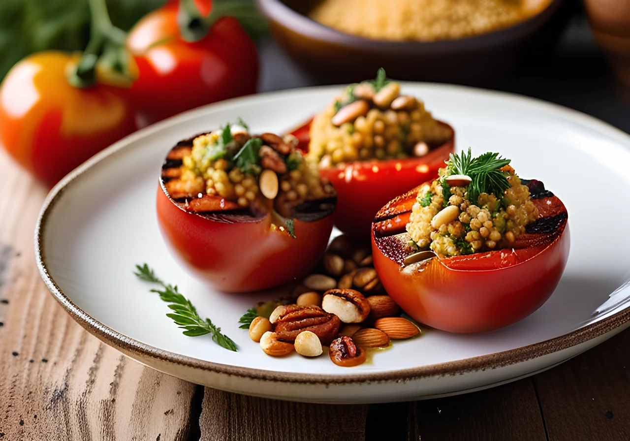 Grilled Couscous Tomatoes
