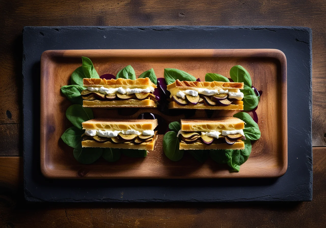 Eggplant Mille-Feuille with Goat Cheese