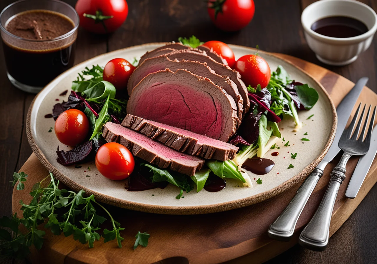 Roast Beef with Salad