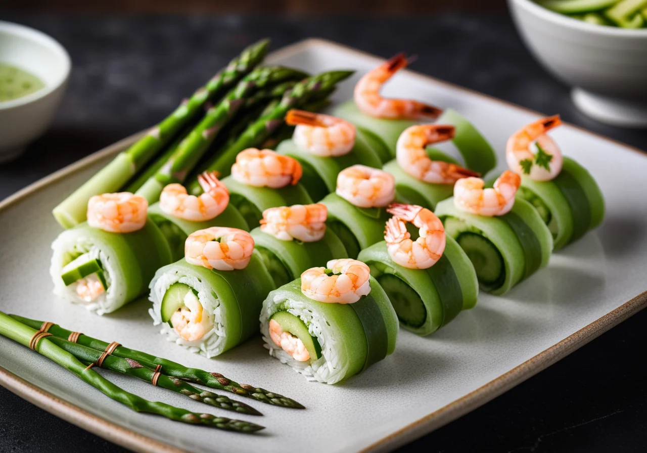 Spargel-Shrimps-Glücksrollen aus Vietnam