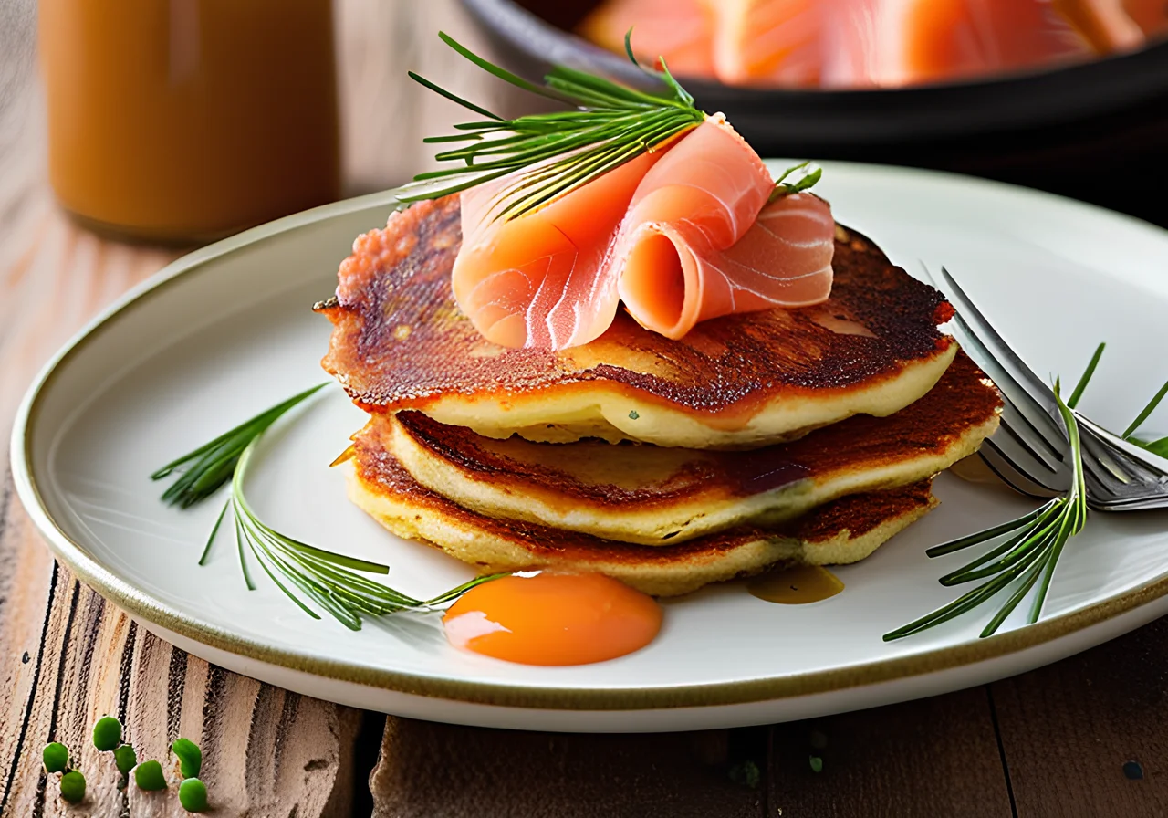 Potato Pancakes with Salmon