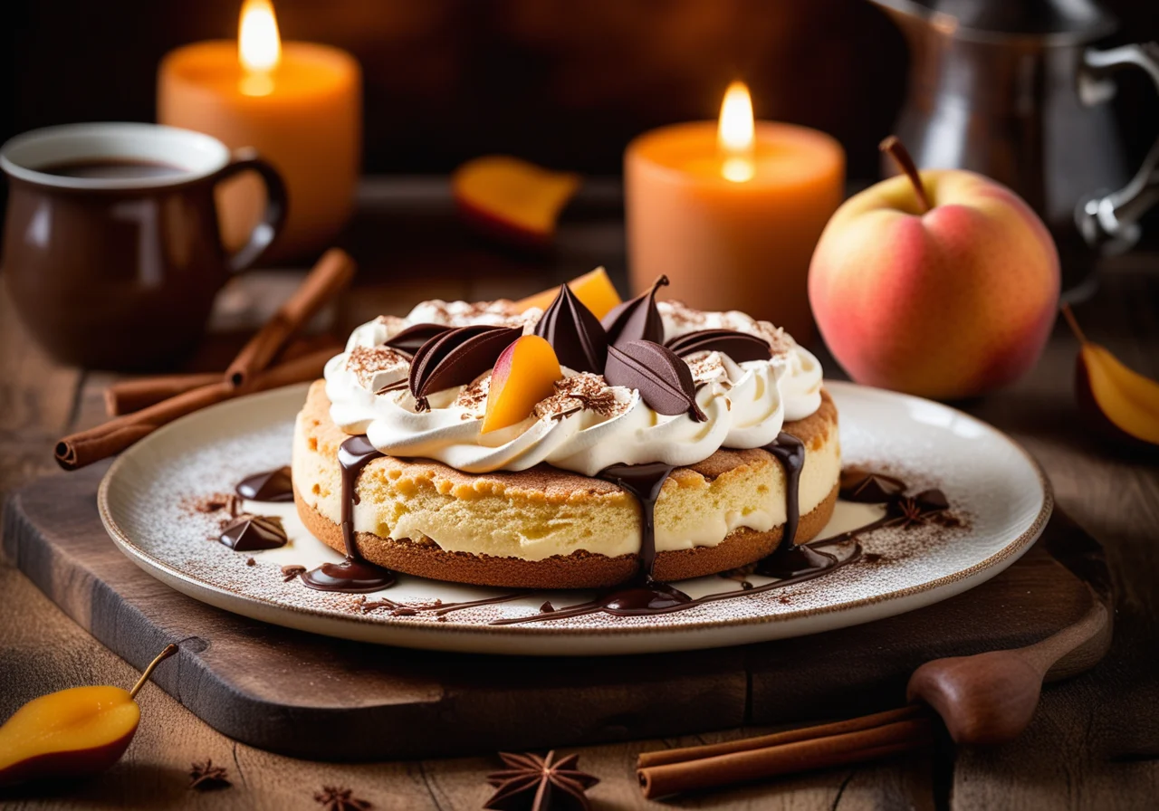 Autumn Biscuit Cake with Pears