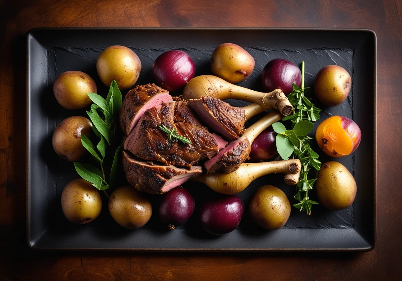 Roast Lamb with Vegetables