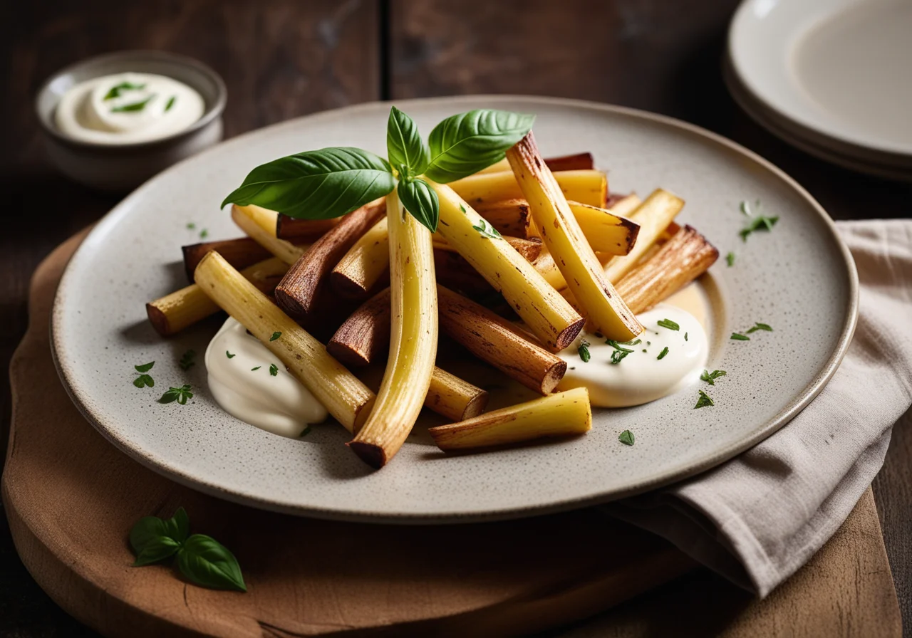 Baked Parsnips with Crème Fraîche
