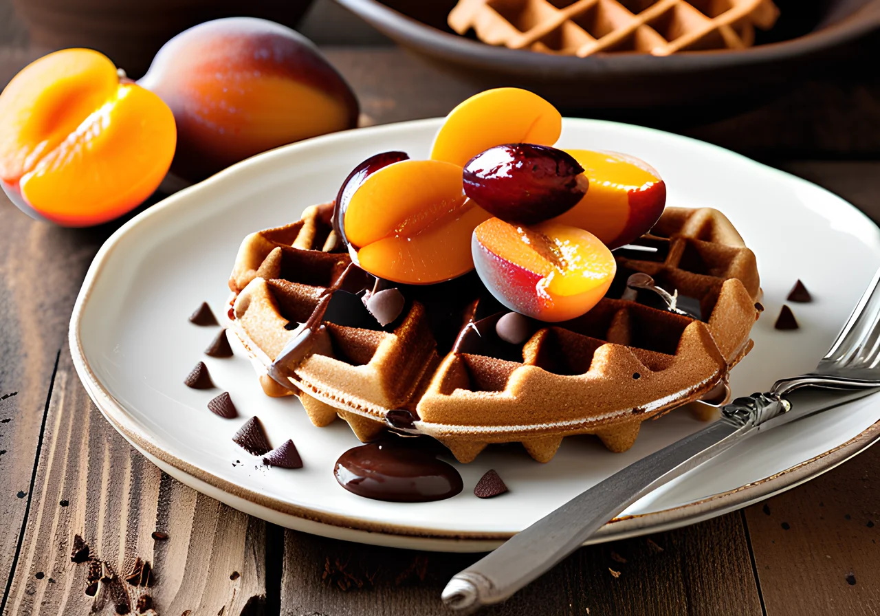 Belgian Oat Chocolate Waffles