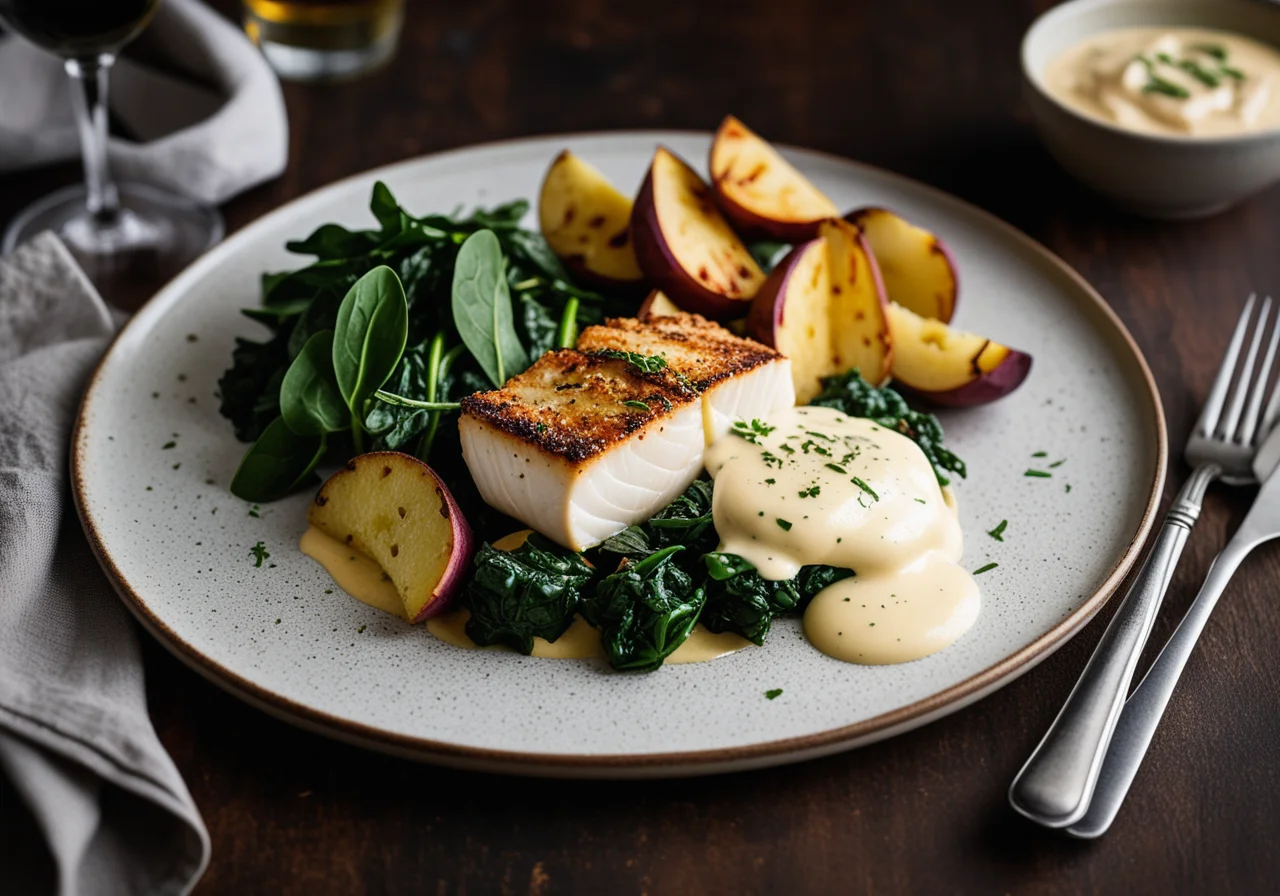 Cod with Vegetables and Oven Potatoes