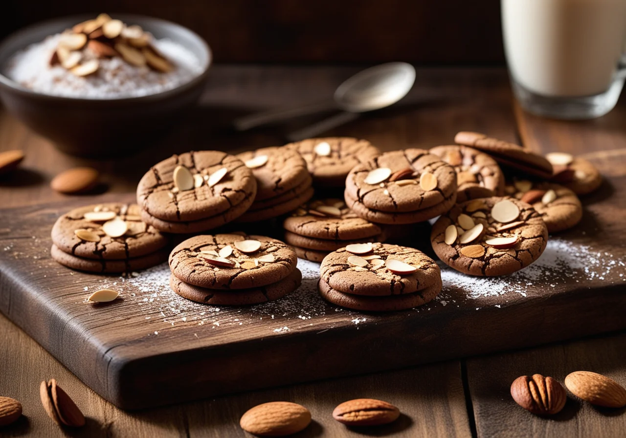 Chocolate Almond Coins with Coconut