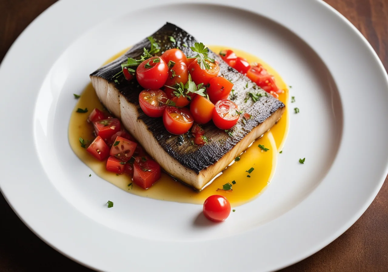 Sea Bass with Tomatoes
