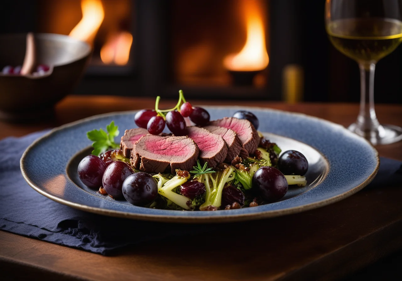 Venison Fillet with Balsamic Cabbage