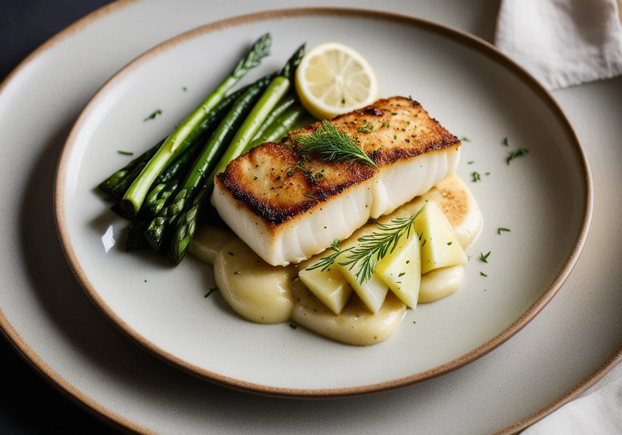 Pan-Seared Cod with Leek