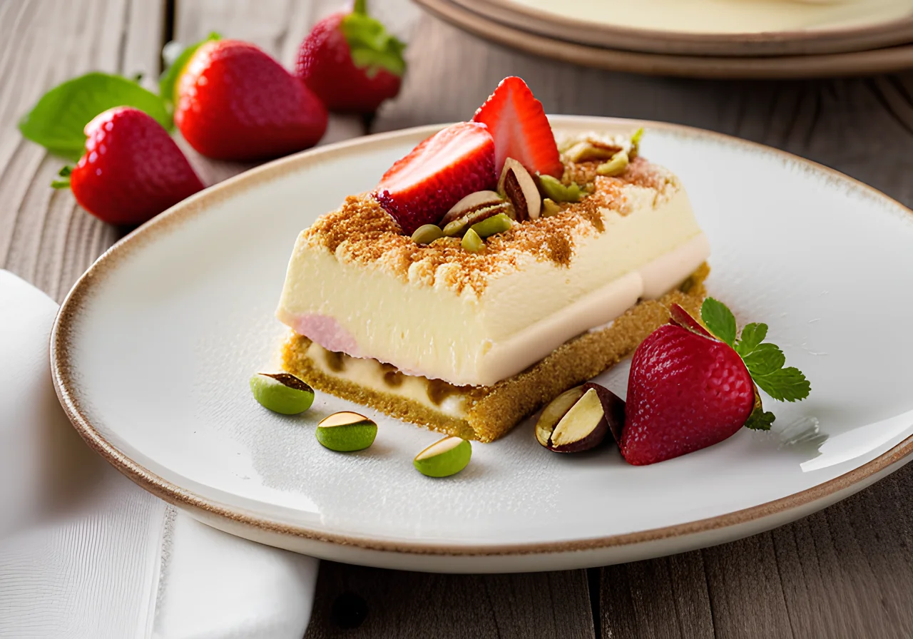 Tiramisu with Rhubarb and Strawberries