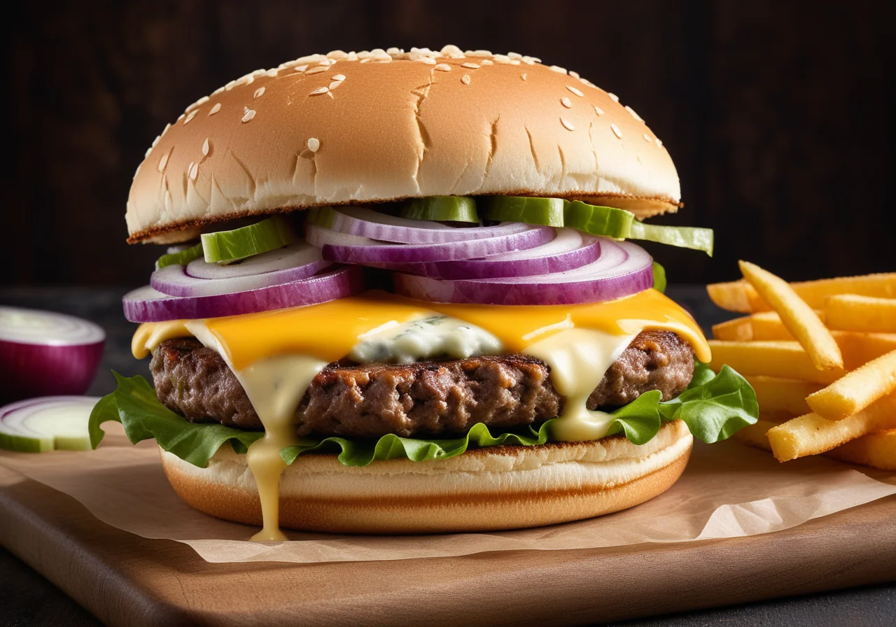 Cheese and Onion Burger