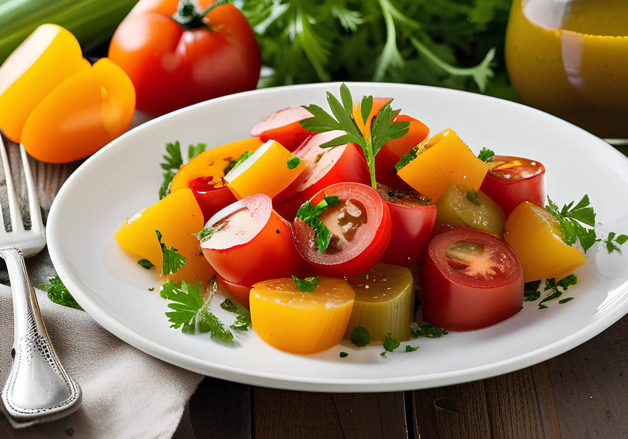 Tomato Salad with Onions and Herbs