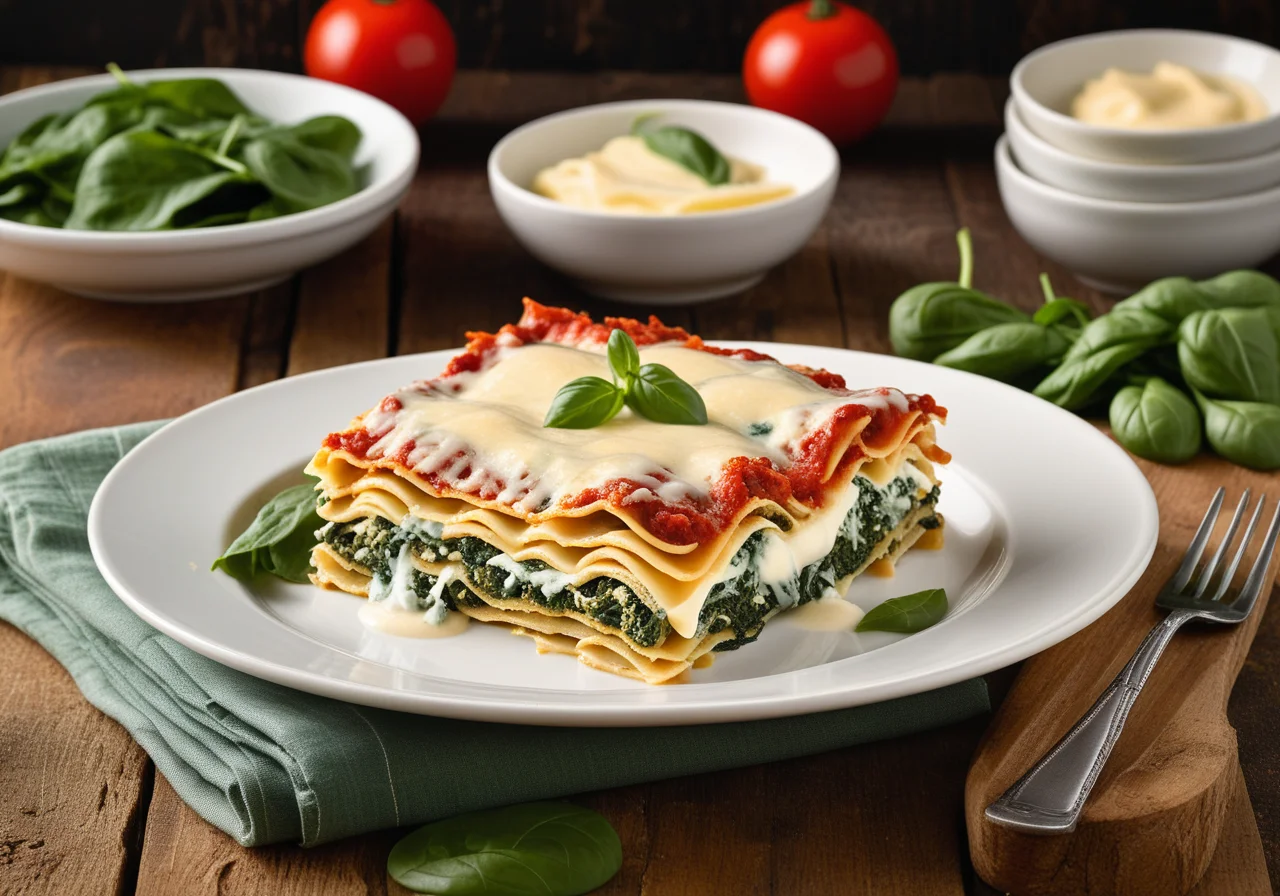 Spinach Lasagna with Ground Meat