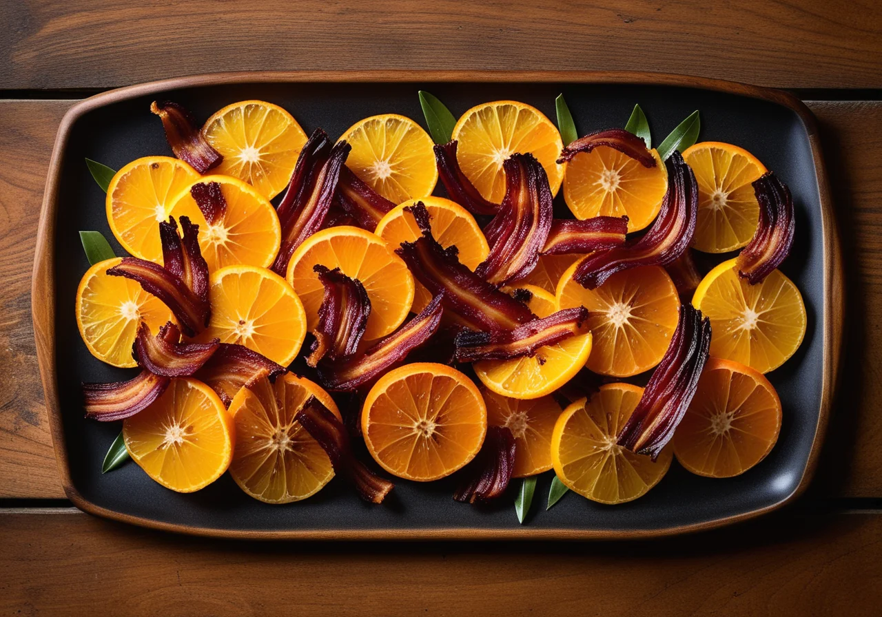 Pan‑fried Chicory with Oranges and Bacon