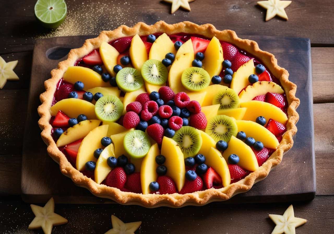 Exotic Fruit Tart for Christmas