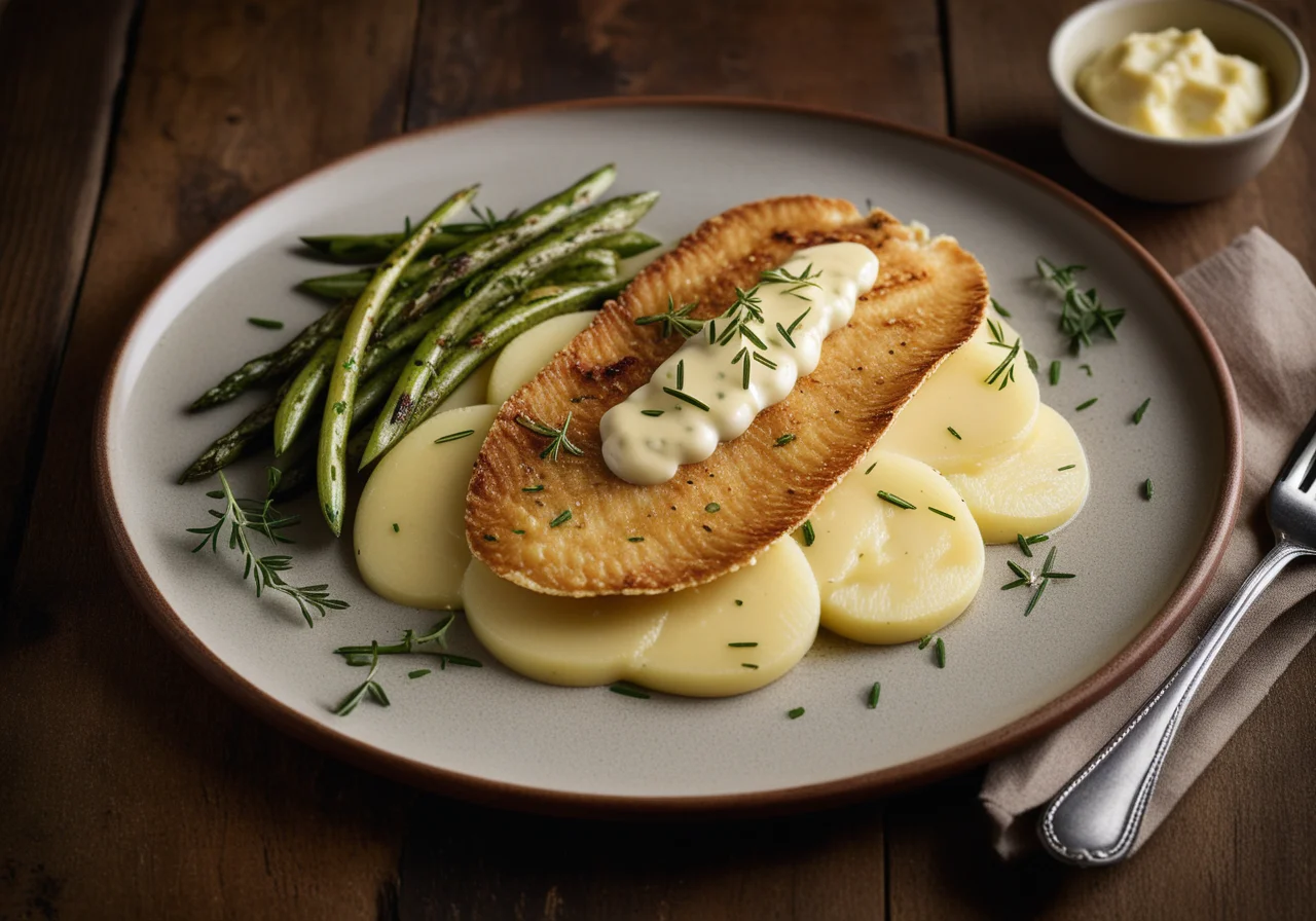 Plaice with Potatoes and Tarragon