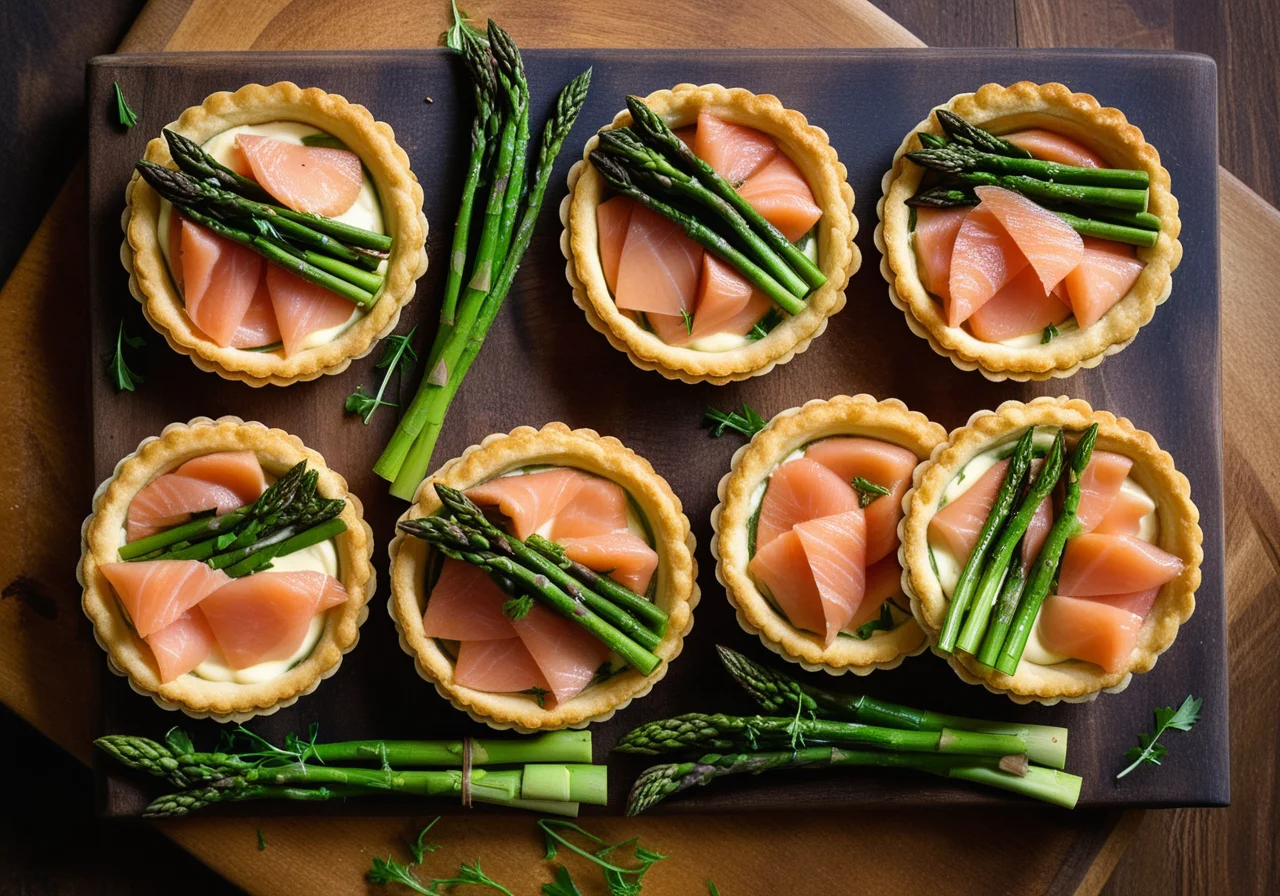 Smoked Salmon and Asparagus Tartlets