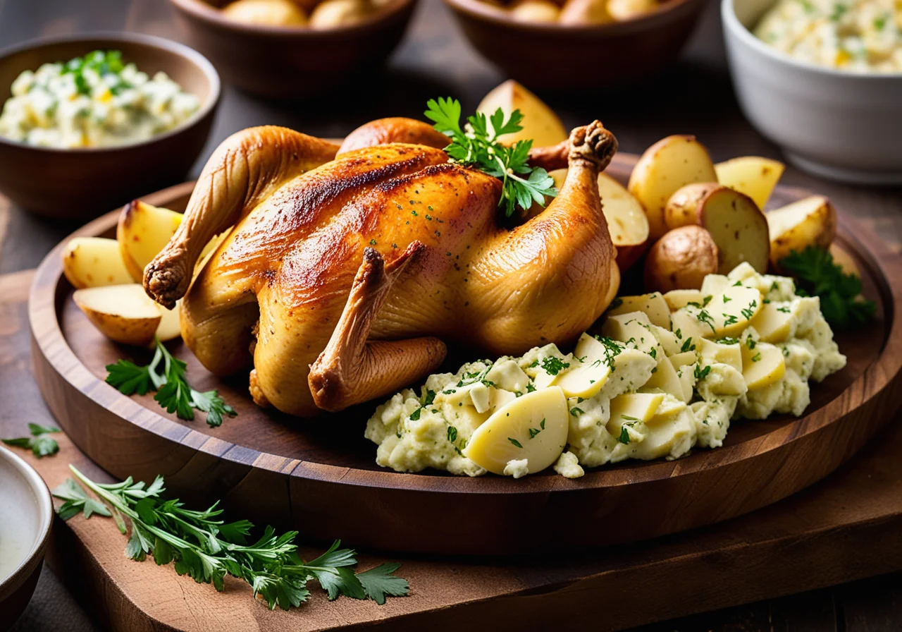 Baked Chicken with Potato Salad