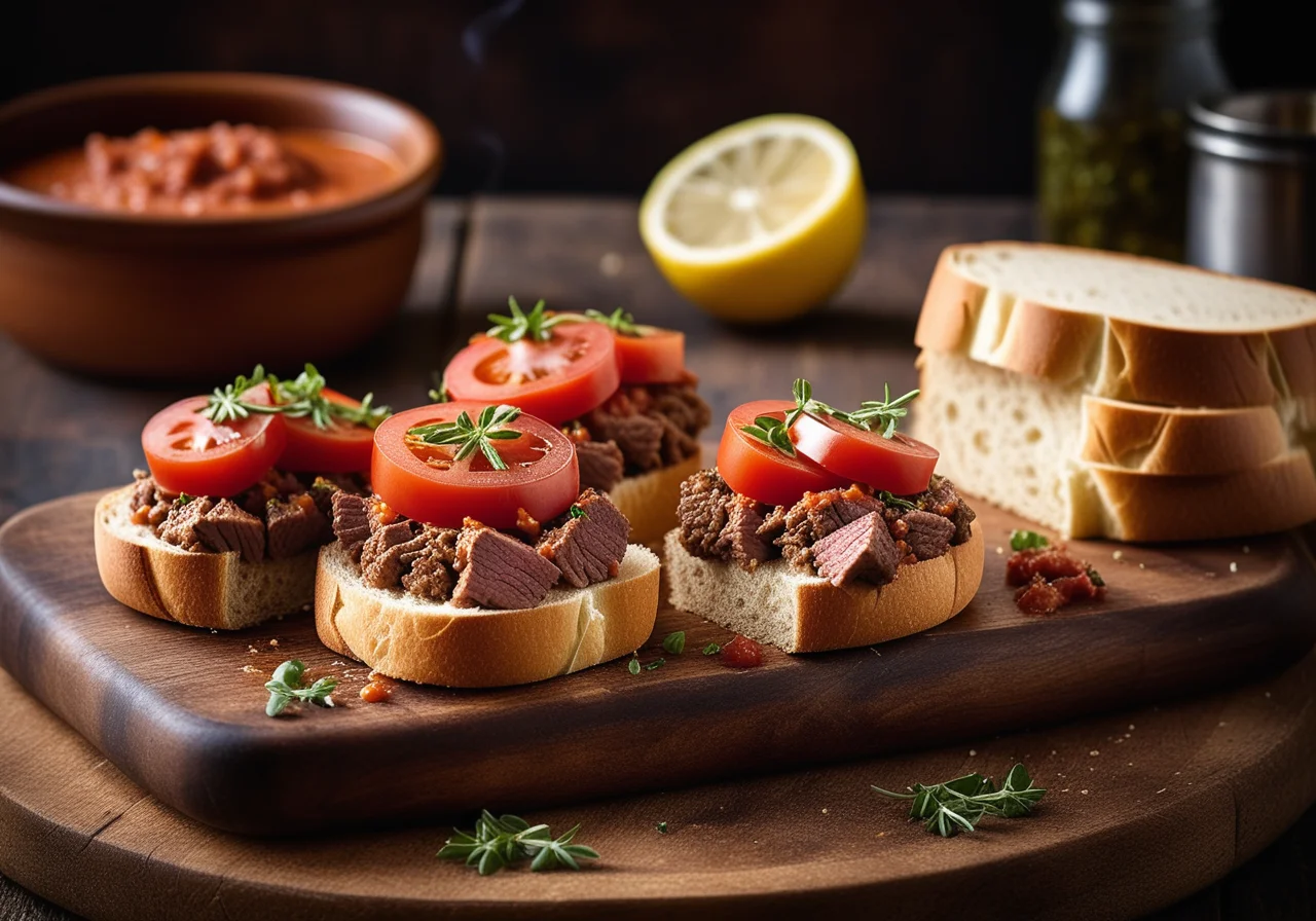 Beef Goulash in Bread Rolls